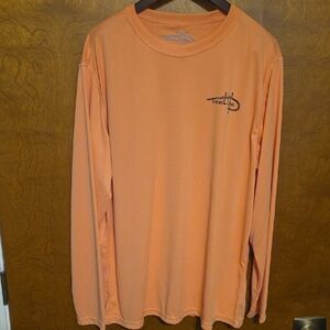 Reel Life Men's Long-Sleeve Crew in Peach